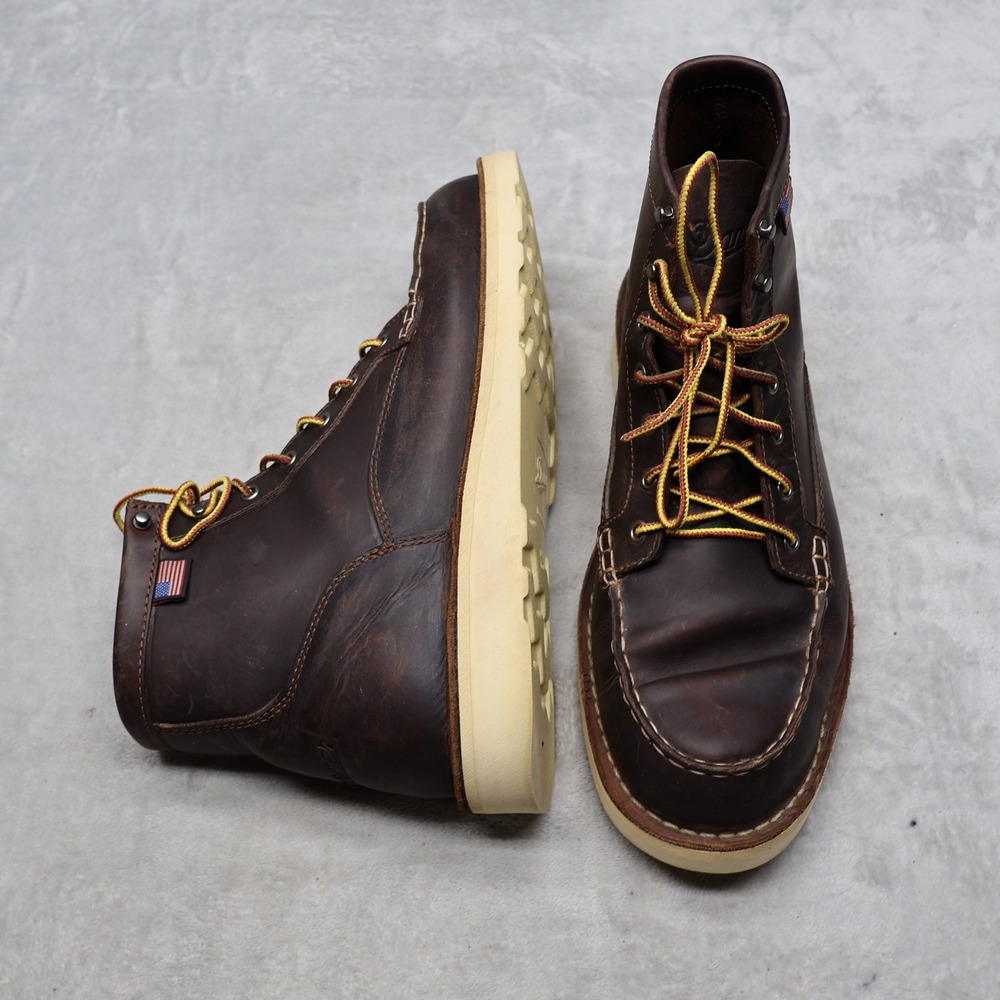 Danner Mens 13D Work Boots BrownBull Run Moc Toe 6" Leather Safety Utility 15563